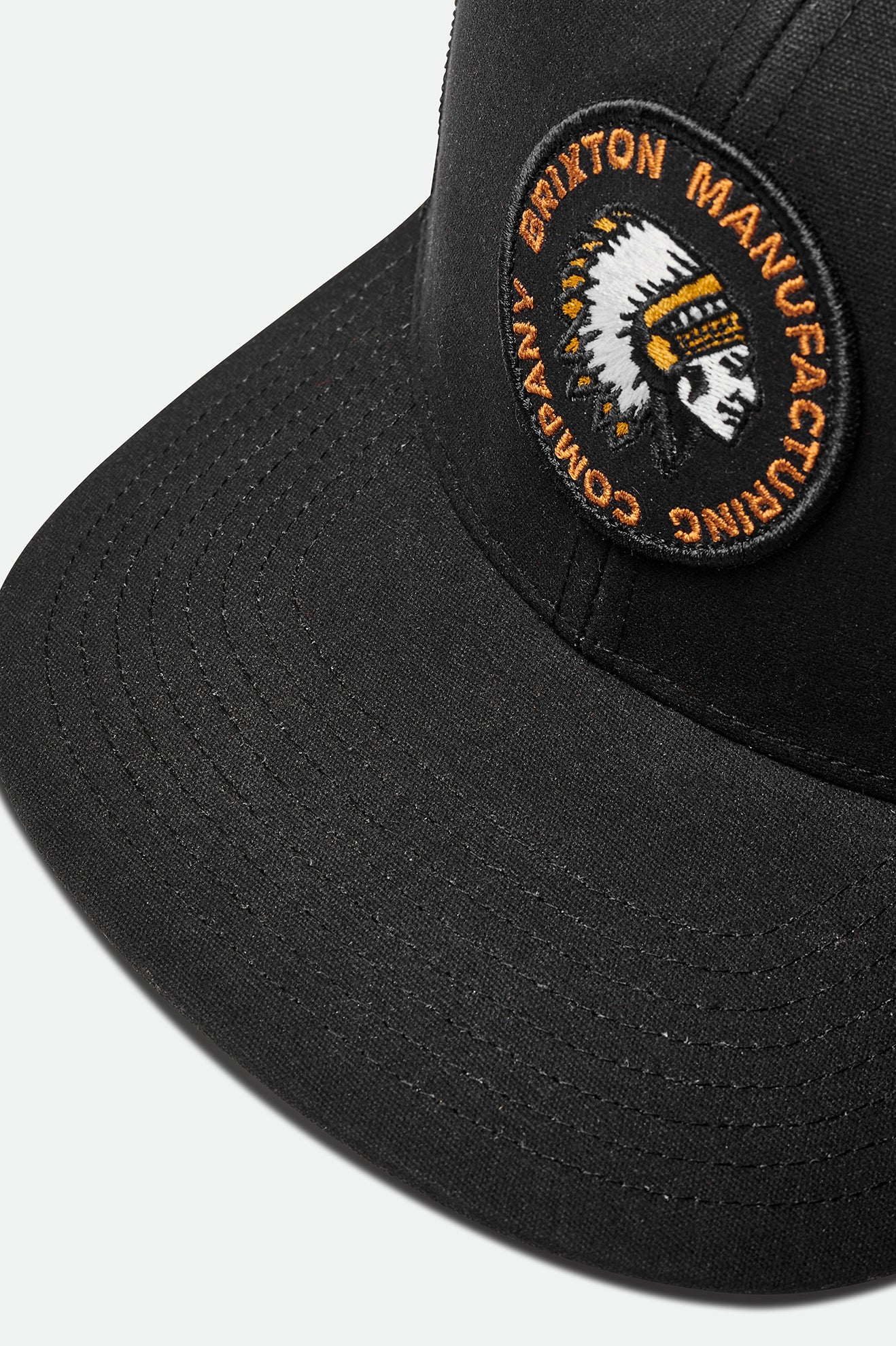 Black Brixton Rival Stamp NetPlus MP Trucker Hat Men's Caps | 508346MLJ