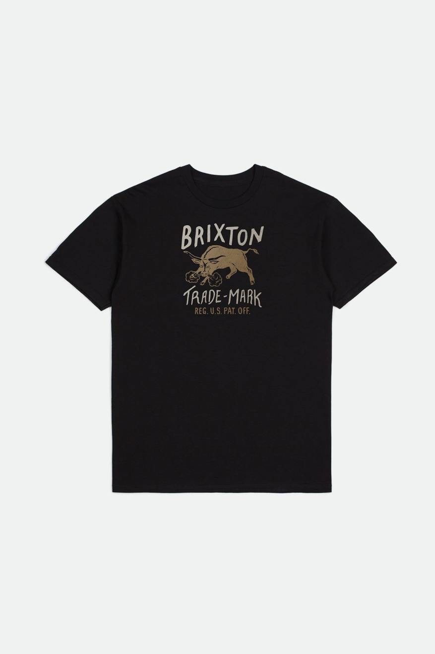 Black Brixton Roxboro S/S Standard Men\'s Tops | 208594FTC