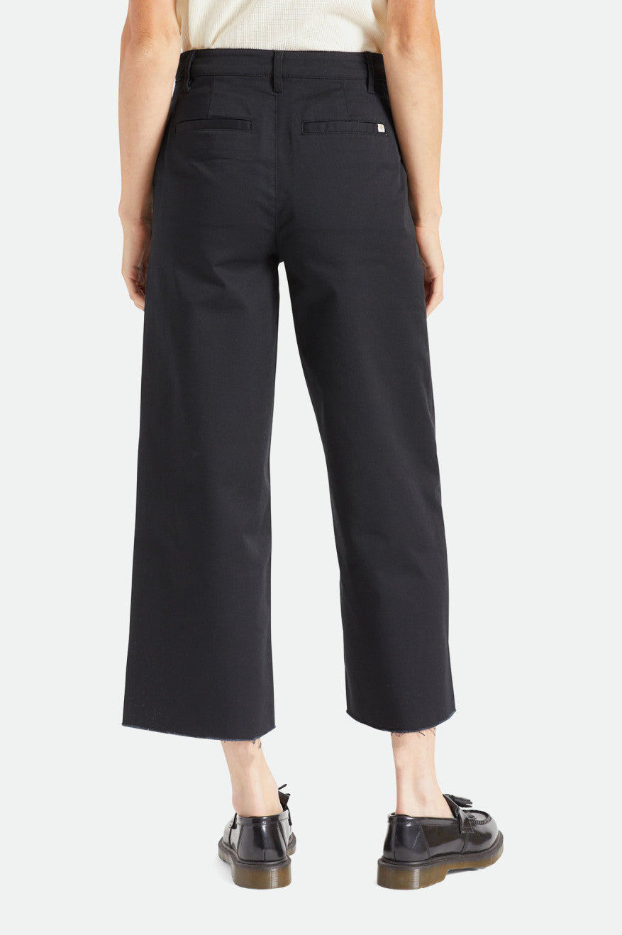 Black Brixton Victory Wide Leg Women's Bottoms | 865042LHD