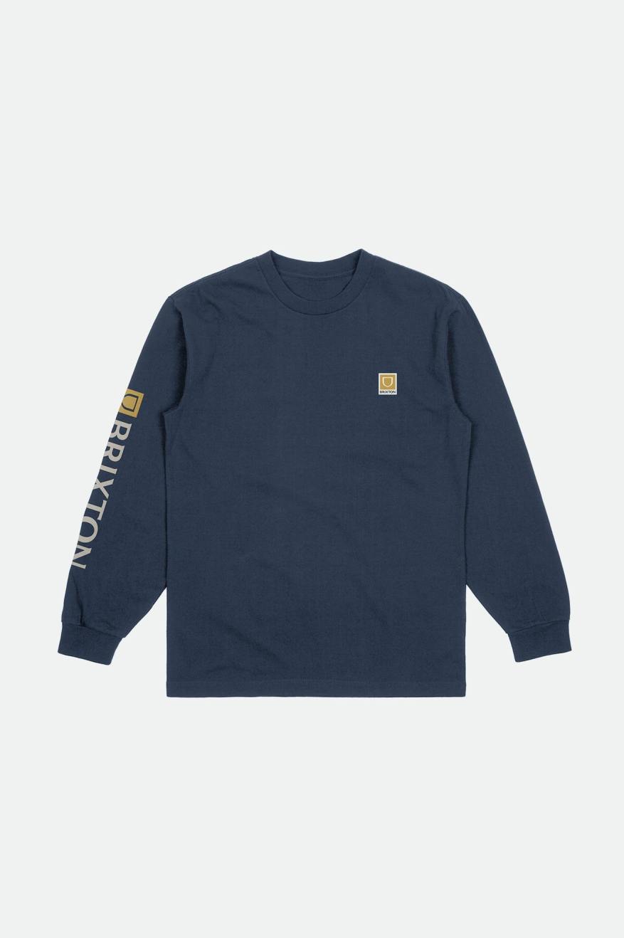 Blue Brixton Beta II L/S Standard Men\'s Tops | 861352CDO