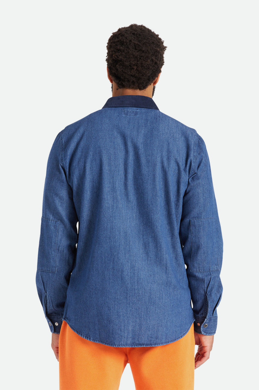 Blue Brixton Bowery Reserve L/S Woven Men's Wovens | 490526MZD