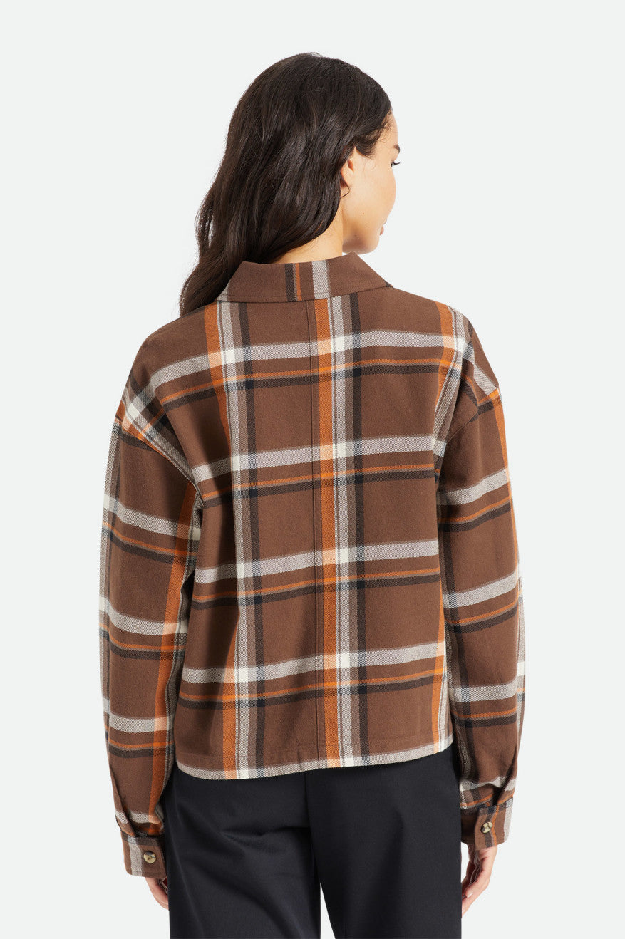 Brown Brixton Bowery L/S Women's Tops | 342809IQW