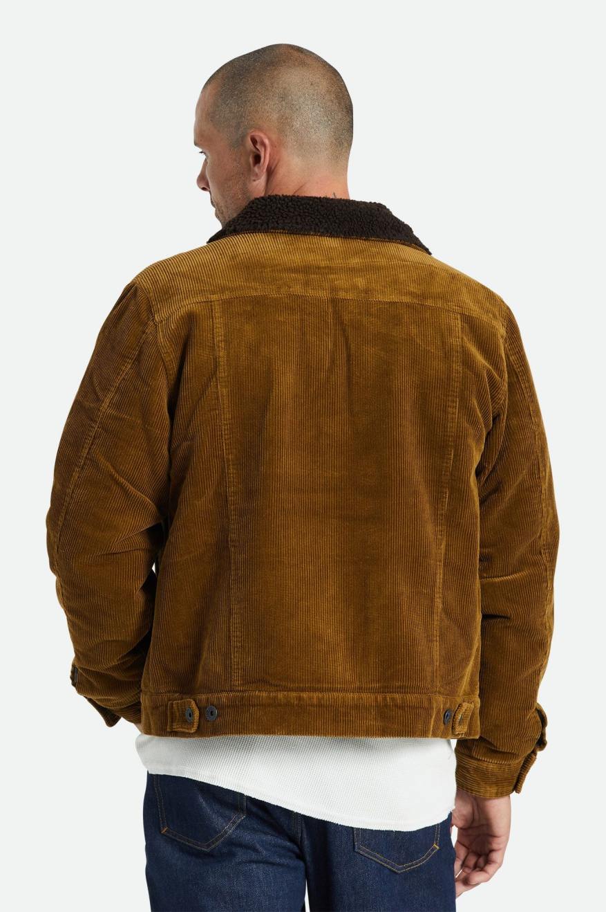 Brown Brixton Cable Sherpa Lined Trucker Men's Jackets | 521768QZK