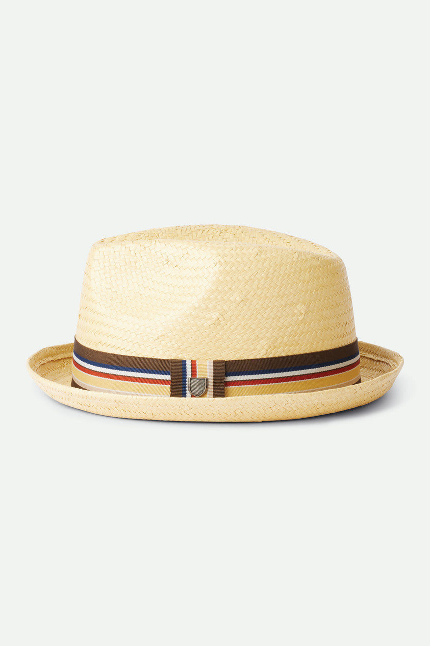 Brown Brixton Castor Straw Fedora Women's Fedoras | 269750QOP