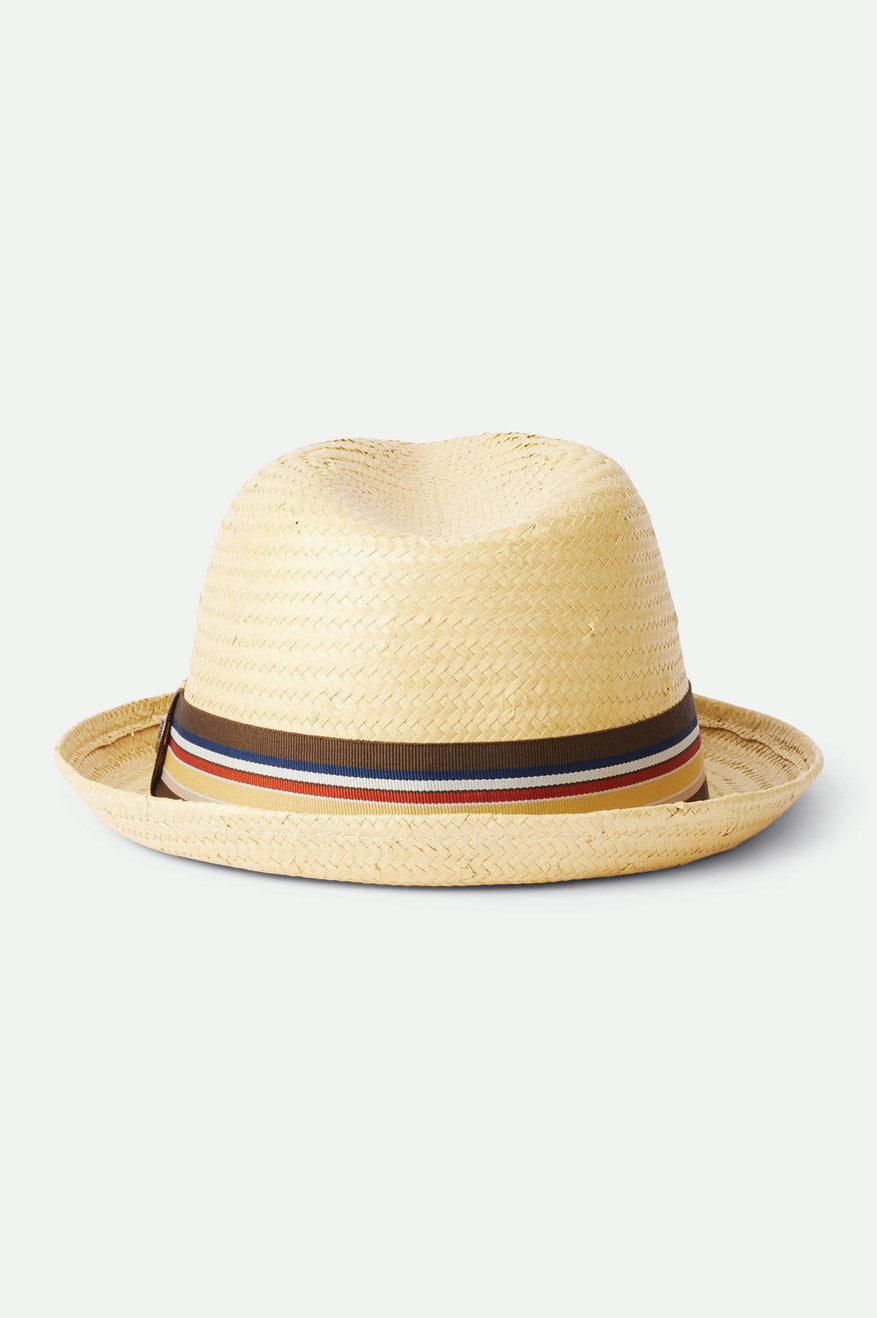 Brown Brixton Castor Straw Fedora Women's Fedoras | 269750QOP