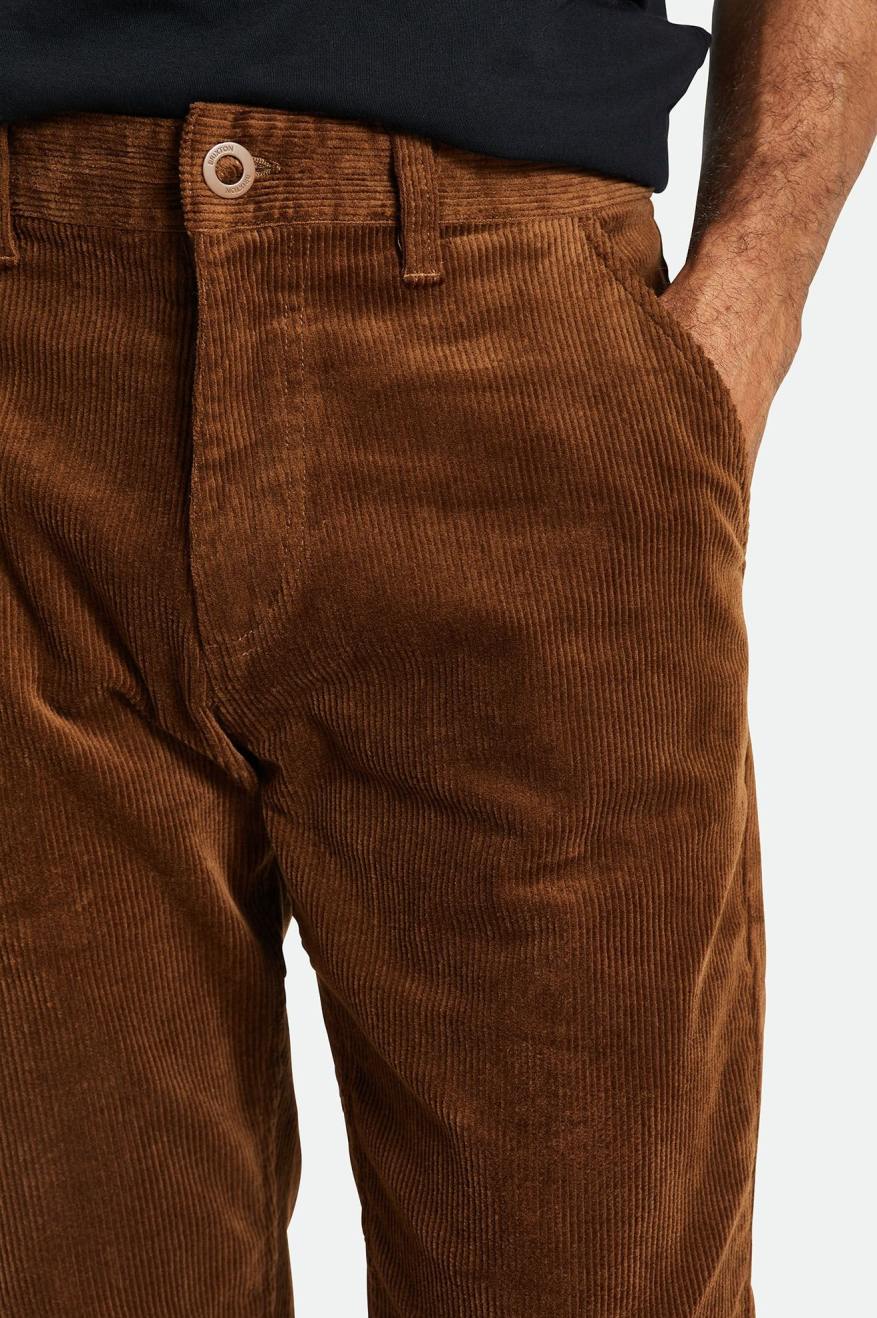 Brown Brixton Choice Chino Regular Men's Pants | 965401PSM