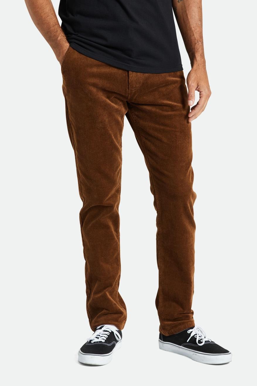 Brown Brixton Choice Chino Regular Men\'s Pants | 965401PSM