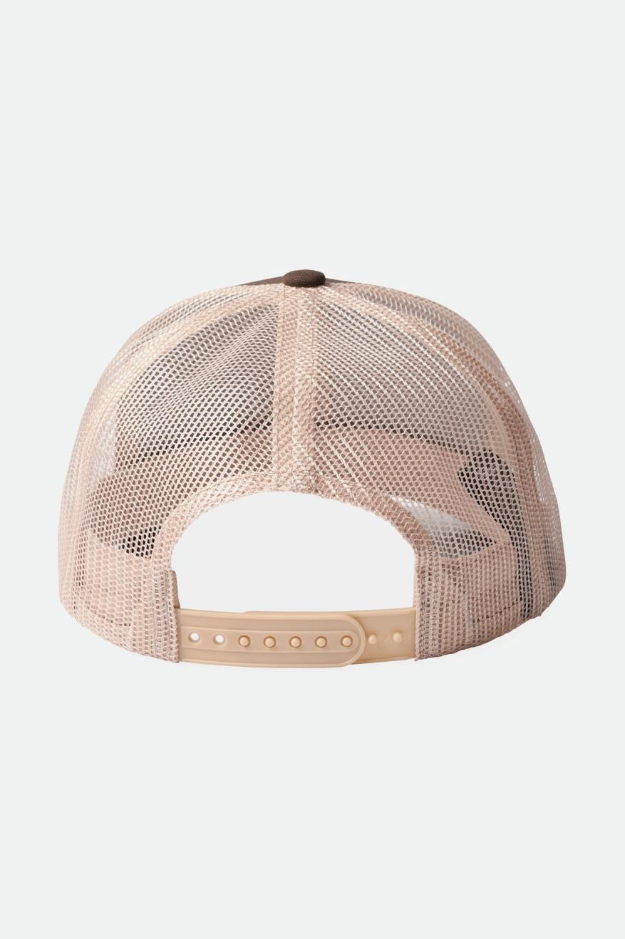 Brown Brixton Crest NetPlus MP Mesh Cap Men's Caps | 895603ACT