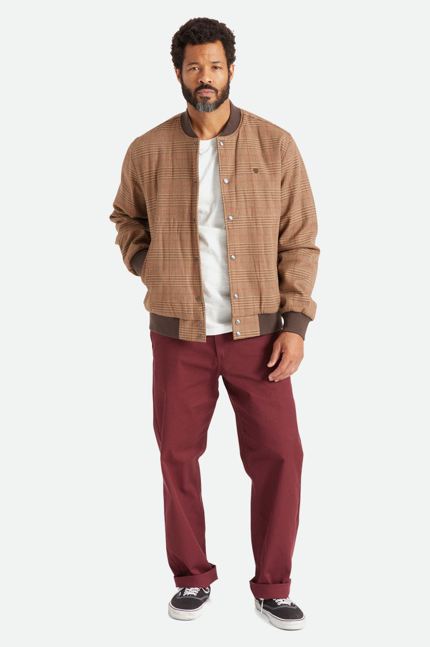 Brown Brixton Dillinger Bomber Men's Jackets | 931420QFG