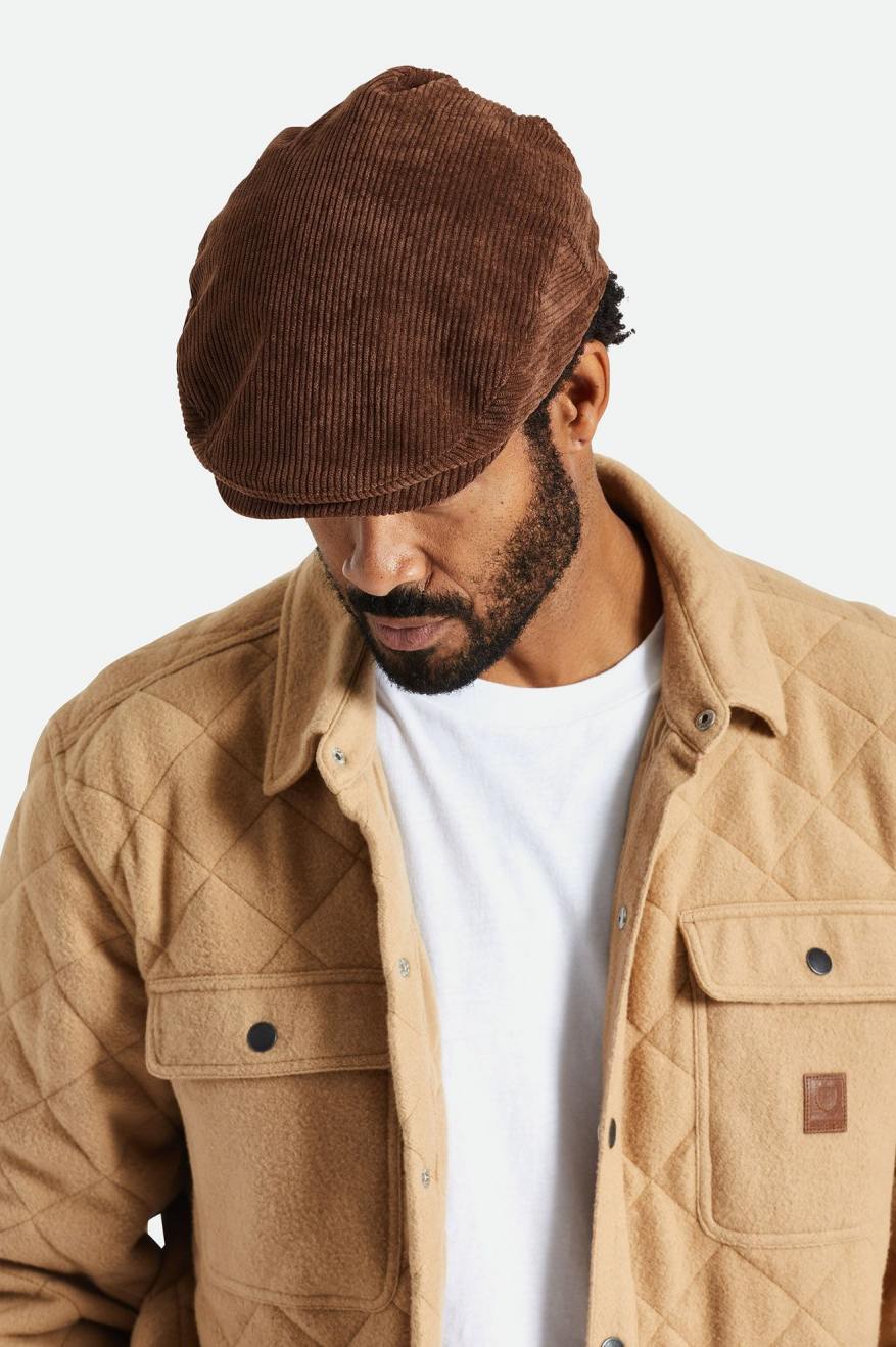 Brown Brixton Hooligan Baggy Snap Men's Hats | 928561NWY