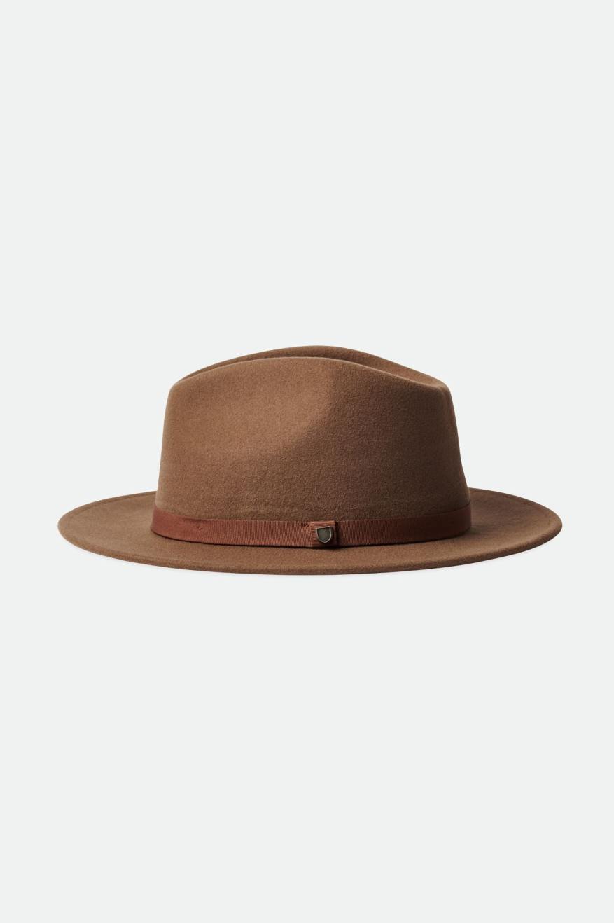 Brown Brixton Messer Packable Fedora Women's Fedoras | 019653XRZ