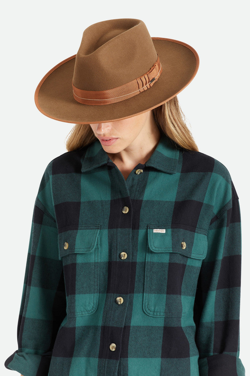 Brown Brixton Reno Fedora Women's Fedoras | 897136EPM