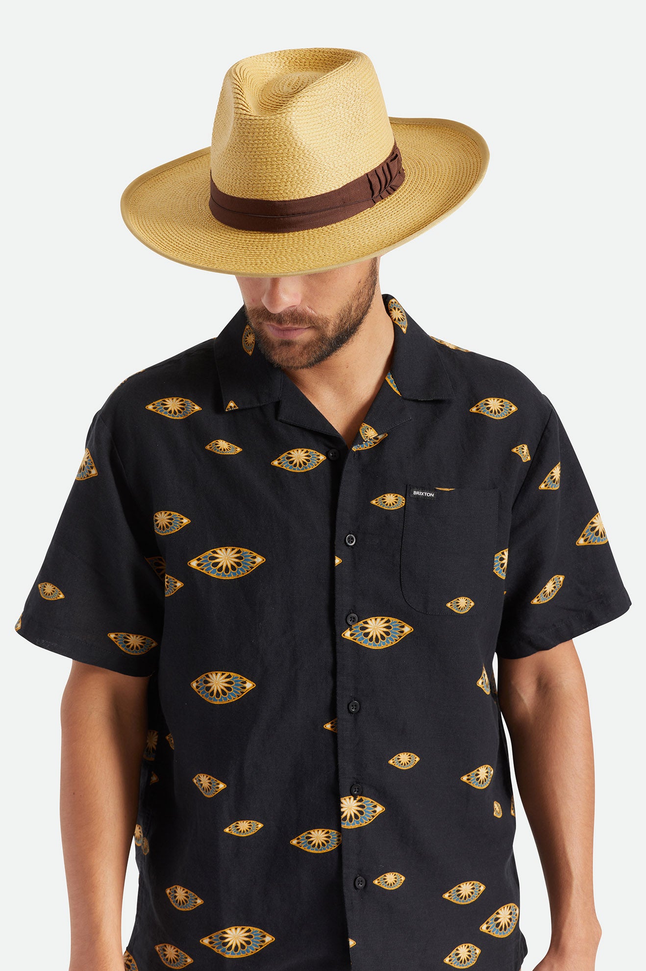 Brown Brixton Reno Straw Men's Hats | 139548AJM