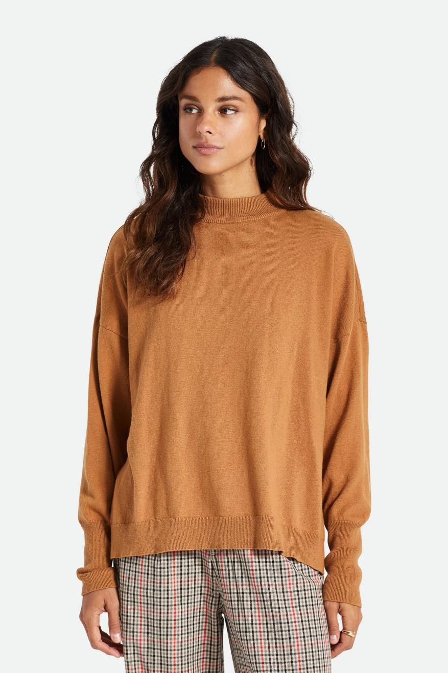 Brown Brixton Reserve Oversized Cashmere Women's Sweaters | 456730JMW