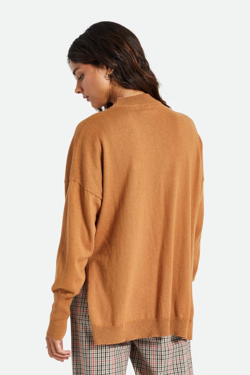 Brown Brixton Reserve Oversized Cashmere Women's Sweaters | 456730JMW