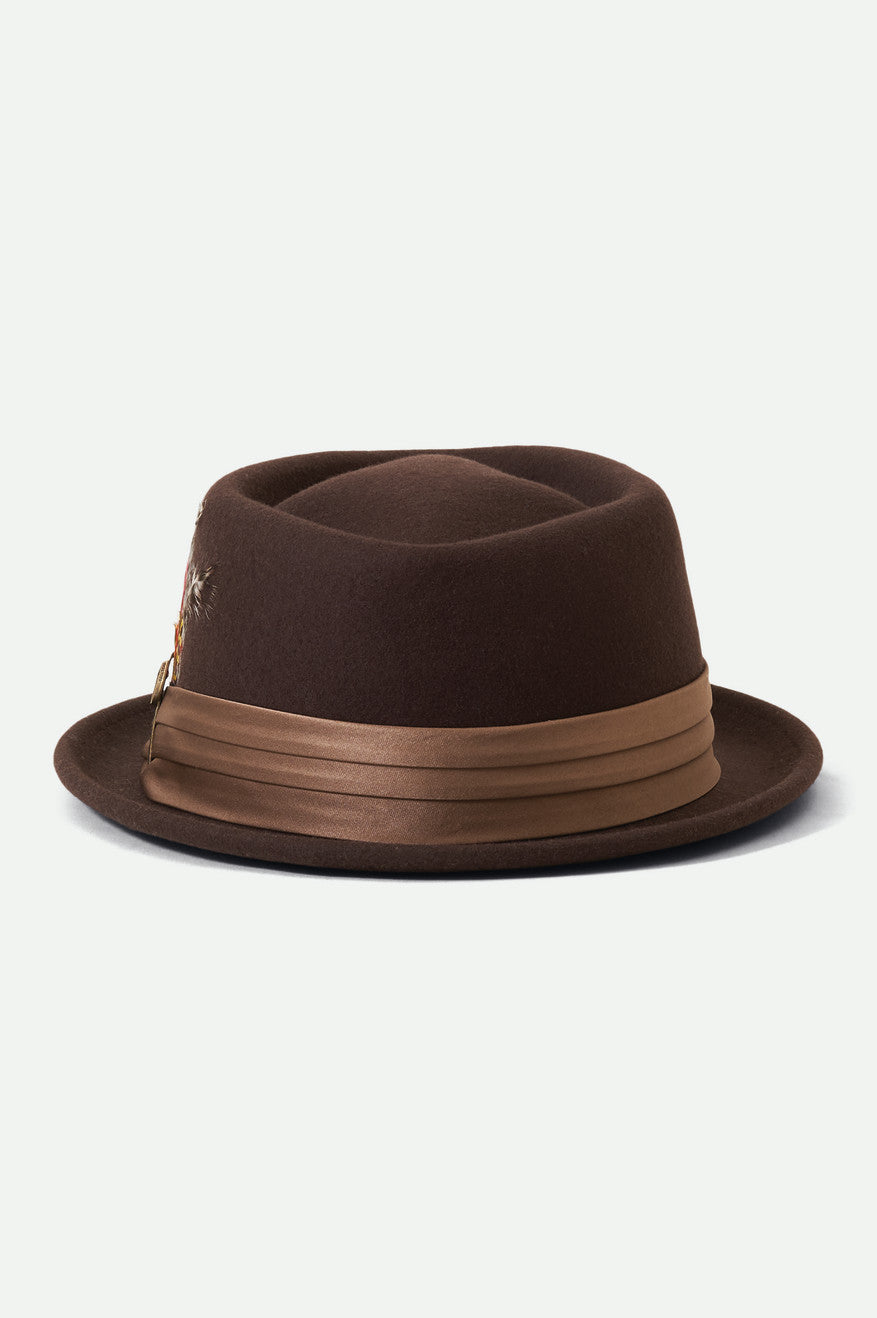 Brown Brixton Stout Pork Pie Women's Hats | 893764OHF