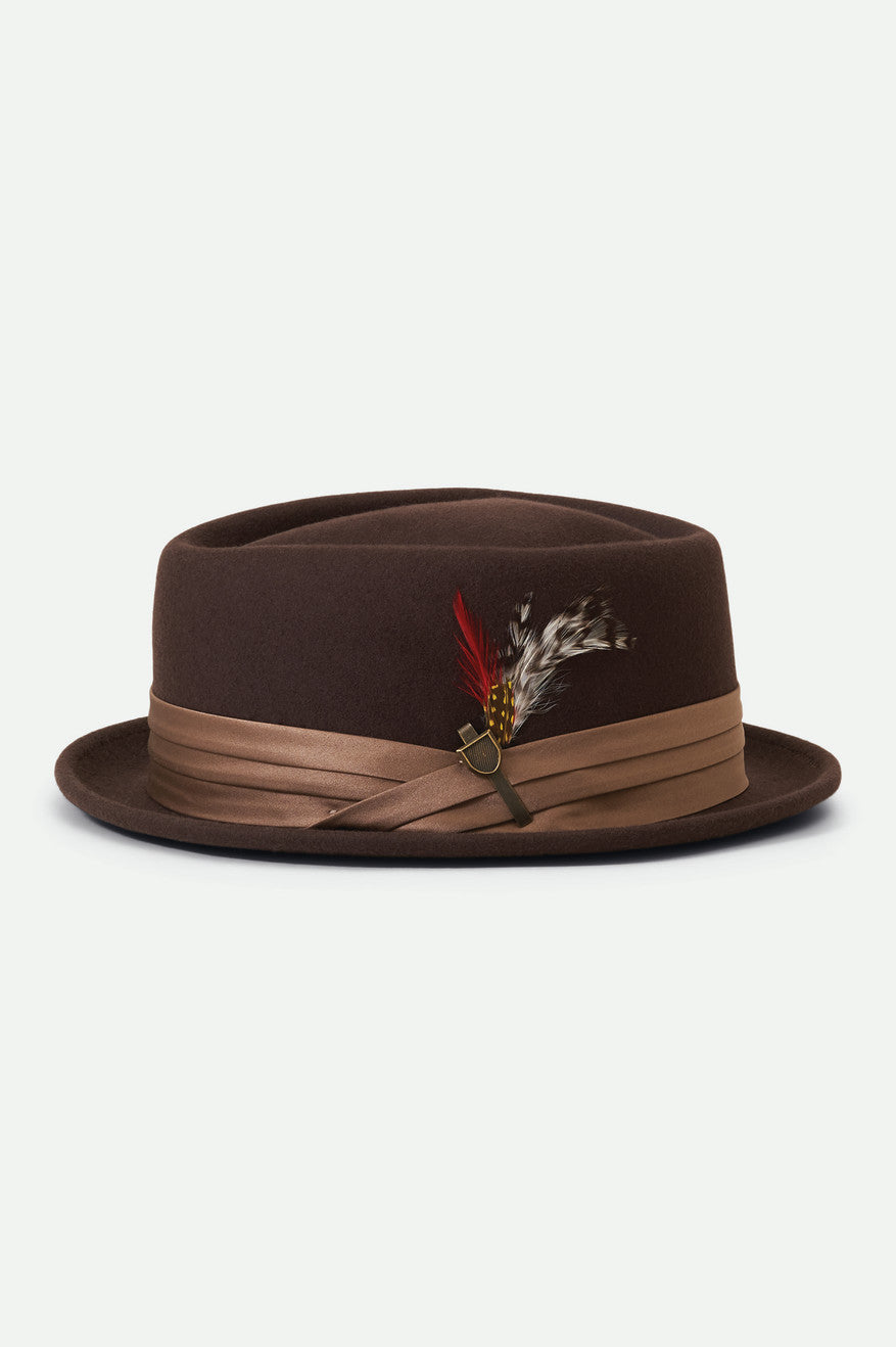 Brown Brixton Stout Pork Pie Women's Hats | 893764OHF