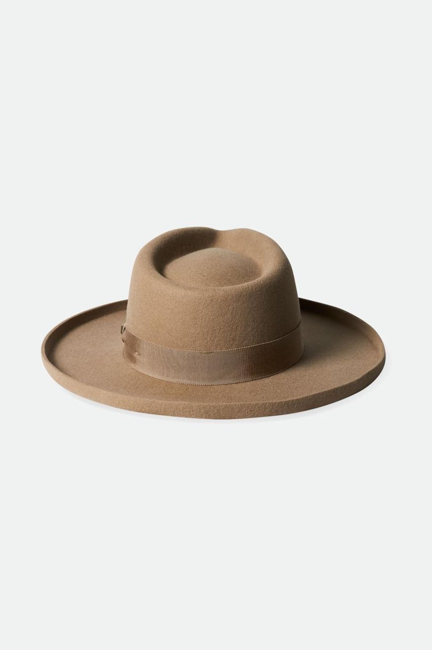 Brown Brixton Victoria Felt Fedora Women's Fedoras | 812604LWU