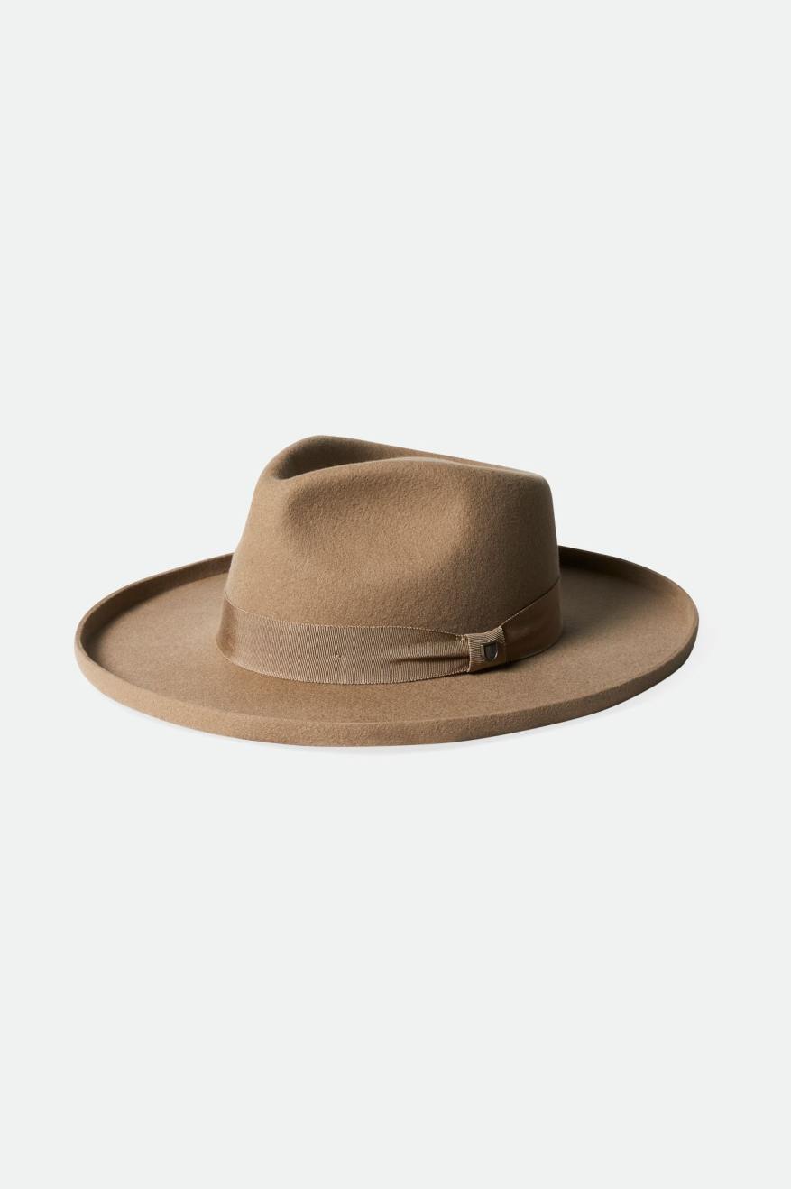 Brown Brixton Victoria Felt Fedora Women\'s Fedoras | 812604LWU