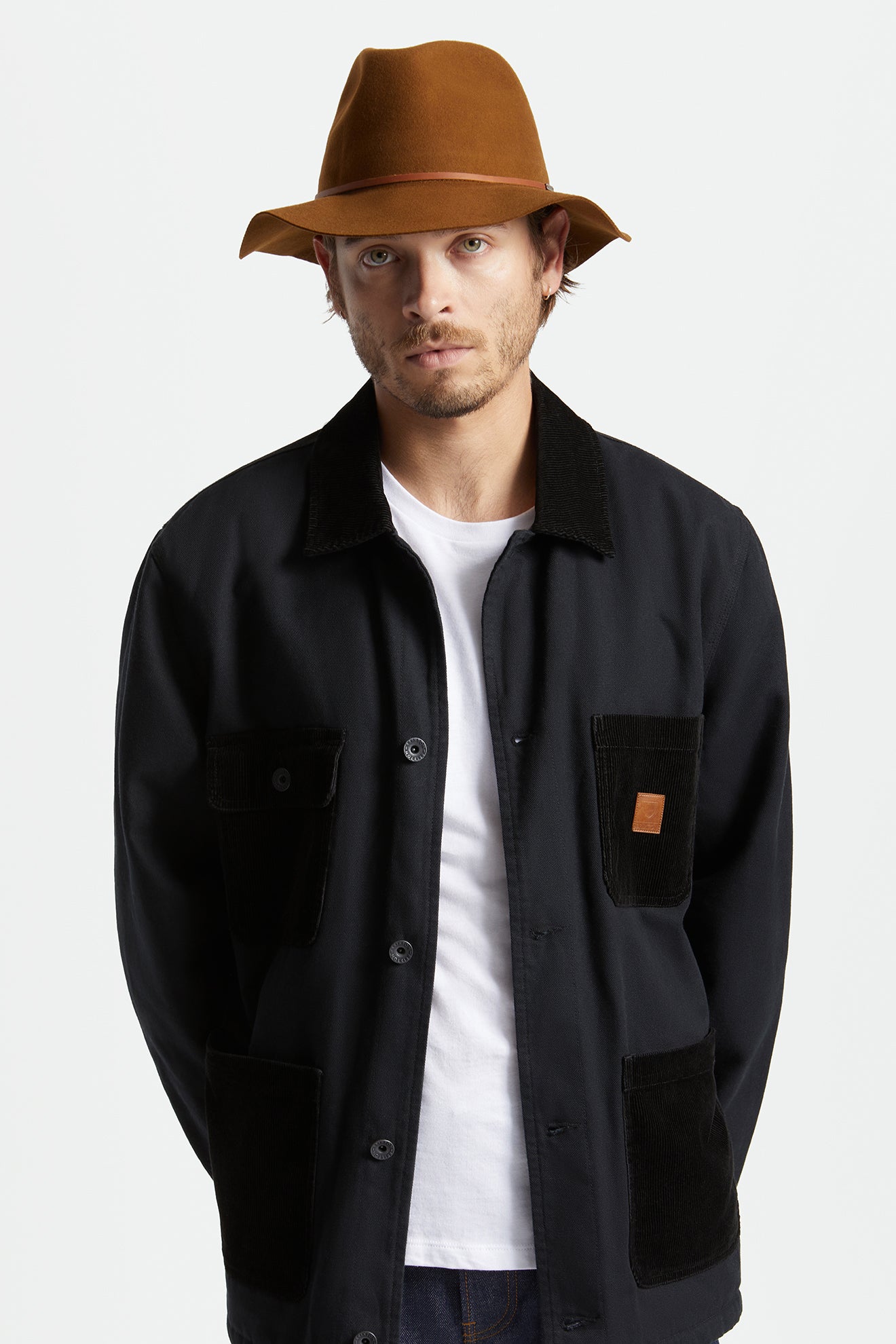 Coffee Brixton Wesley Packable Men's Fedoras | 203586LTA