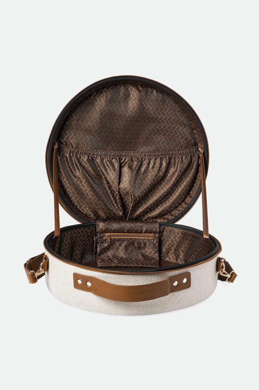 Cream / Beige Brixton Done Proper Fedora Travel Case Unisex Accessories | 735412XNA