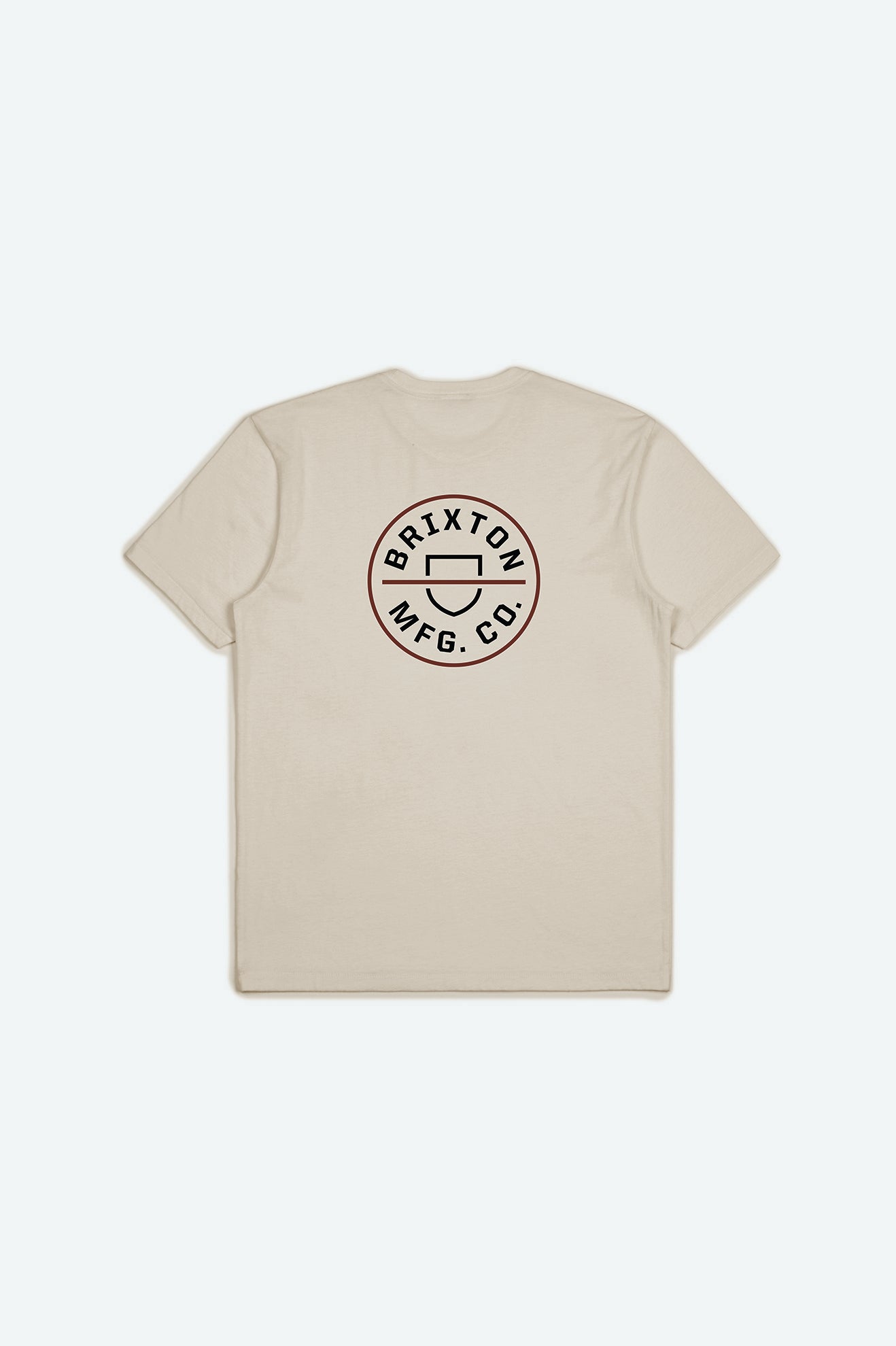 Cream Brixton Crest II S/S Standard Men's Tops | 650147MAG