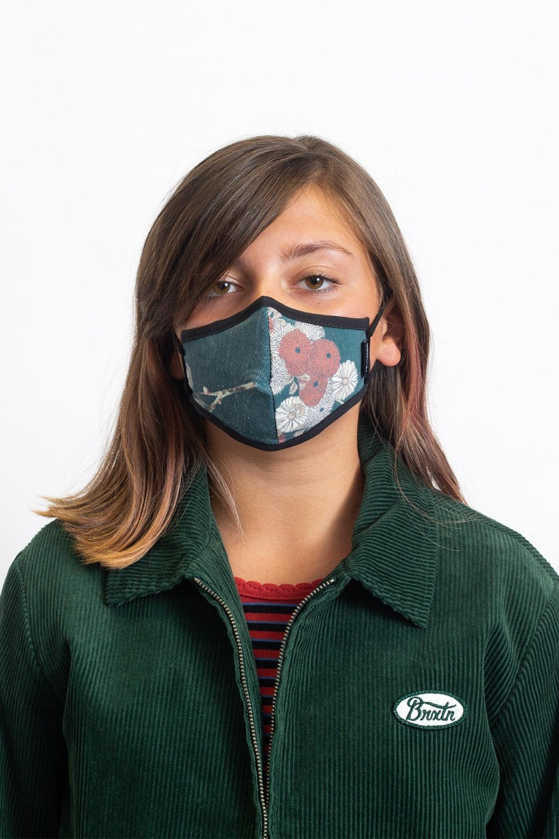 Green Brixton Youth Antimicrobial Unisex Face Masks | 859324UBP