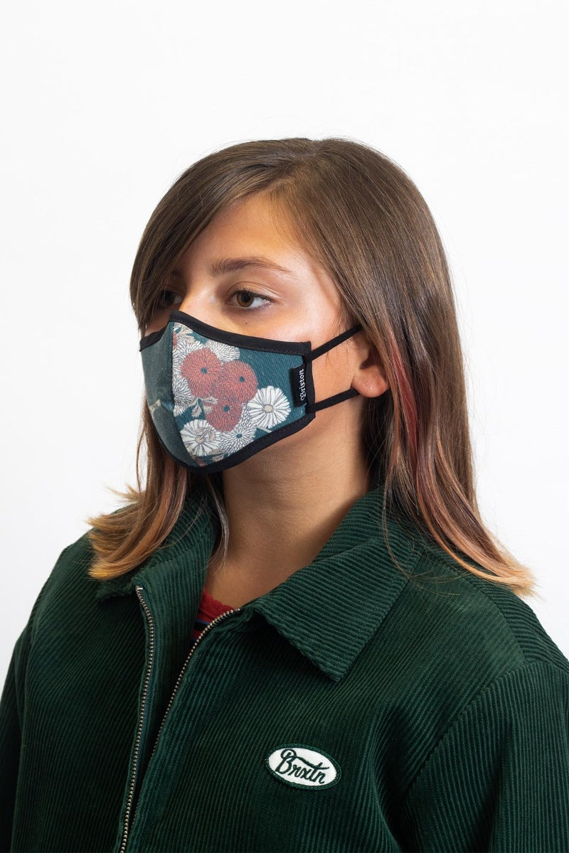 Green Brixton Youth Antimicrobial Unisex Face Masks | 859324UBP