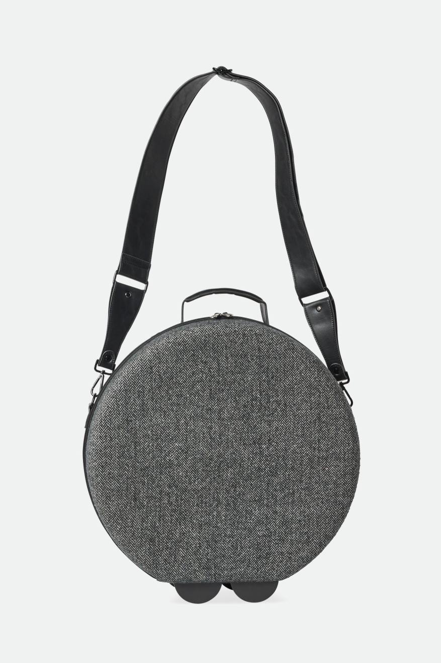 Grey / Black Brixton Done Proper Fedora Travel Case Unisex Accessories | 369872XPN