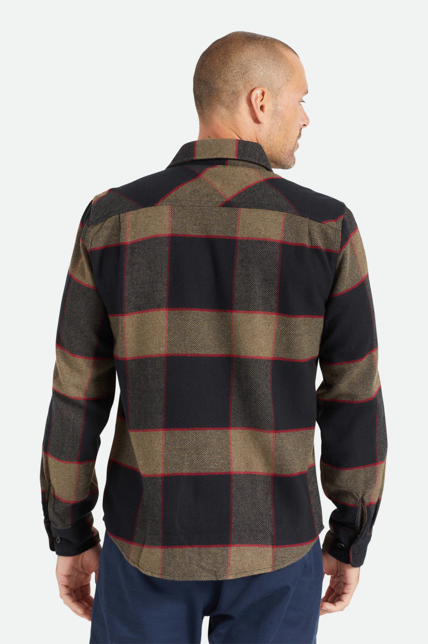 Grey Brixton Bowery L/S Men's Flannels | 693240LNP