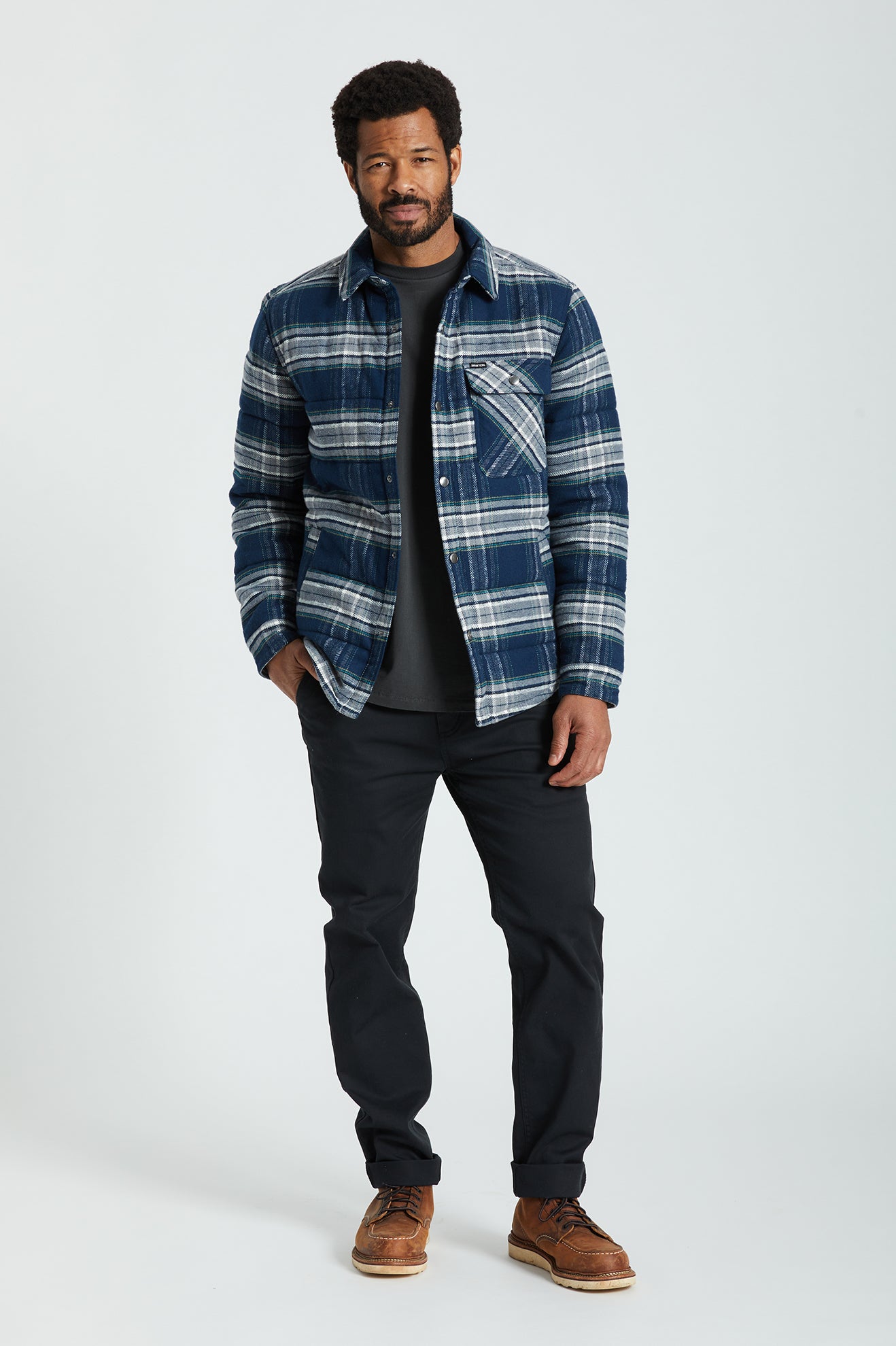 Grey Brixton Cass Men's Jackets | 718504BAS