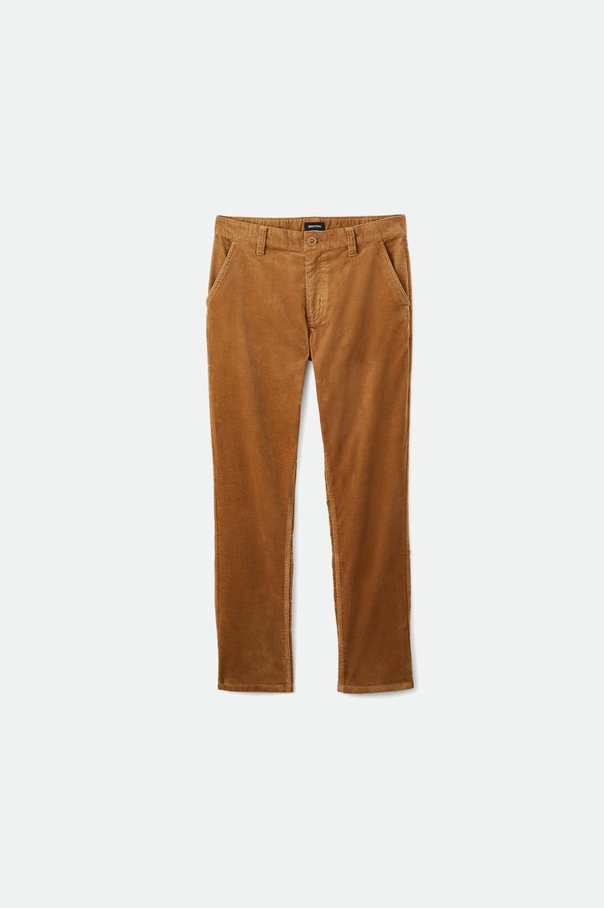 Khaki Brixton Choice Chino Regular Men's Pants | 750316ZUO