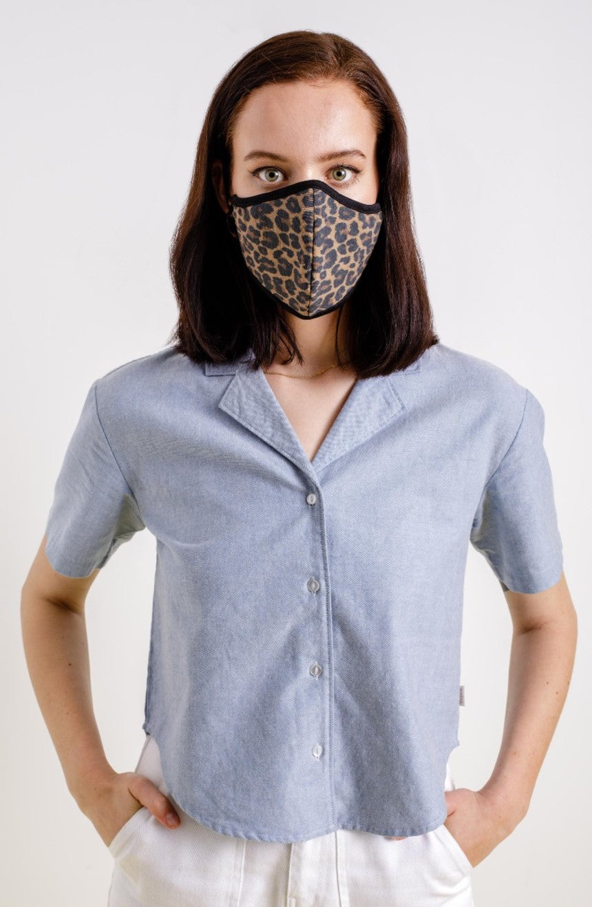 Leopard Brixton Antimicrobial 4-Way Stretch Unisex Face Masks | 106472GMO