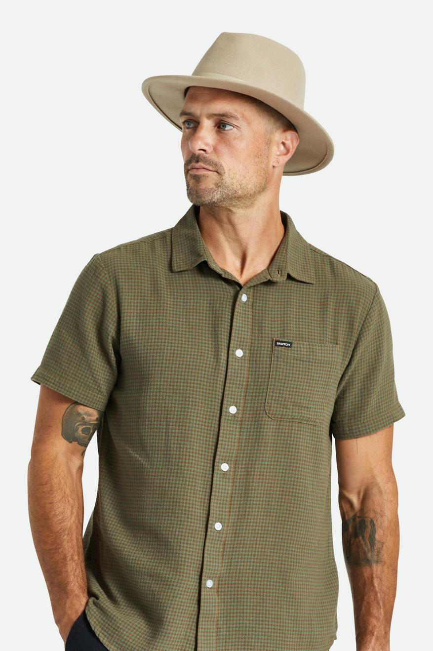 Light Green Brixton Messer Men's Fedoras | 361725PNI