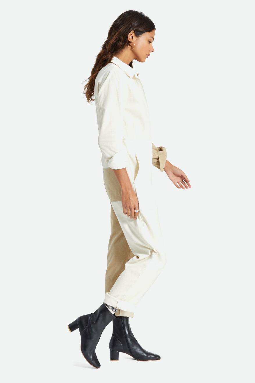 Light Yellow Brixton Mersey Coverall Women's Jumpsuit | 517836KSG