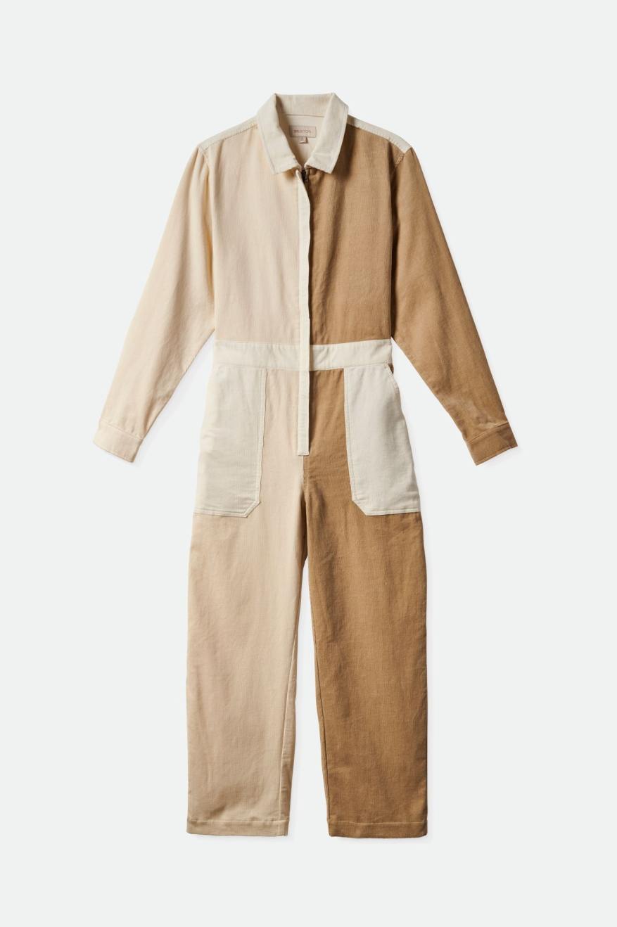 Light Yellow Brixton Mersey Coverall Women's Jumpsuit | 517836KSG