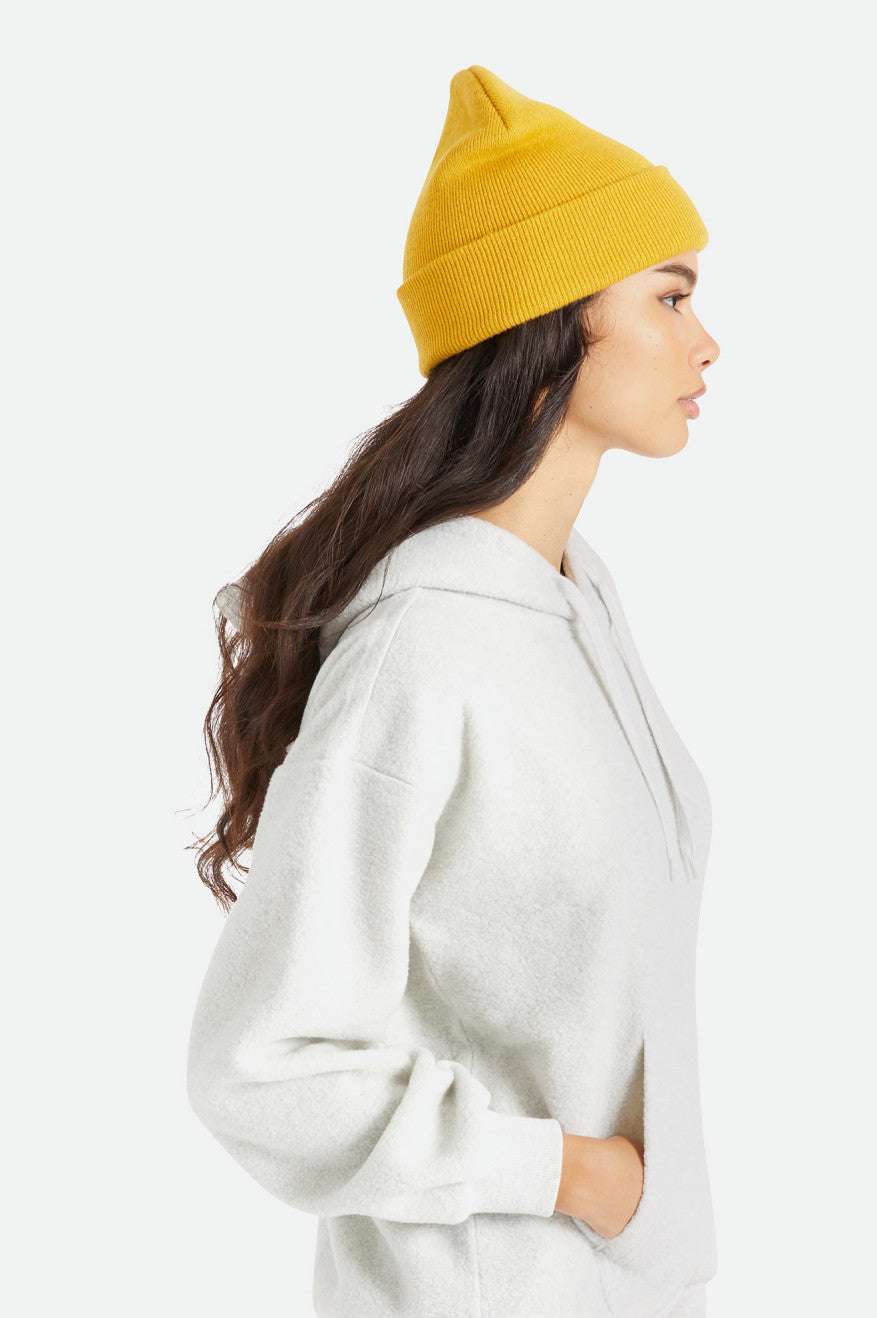 Mustard Brixton Harbor Beta Watch Cap Women's Beanie | 581793SMC