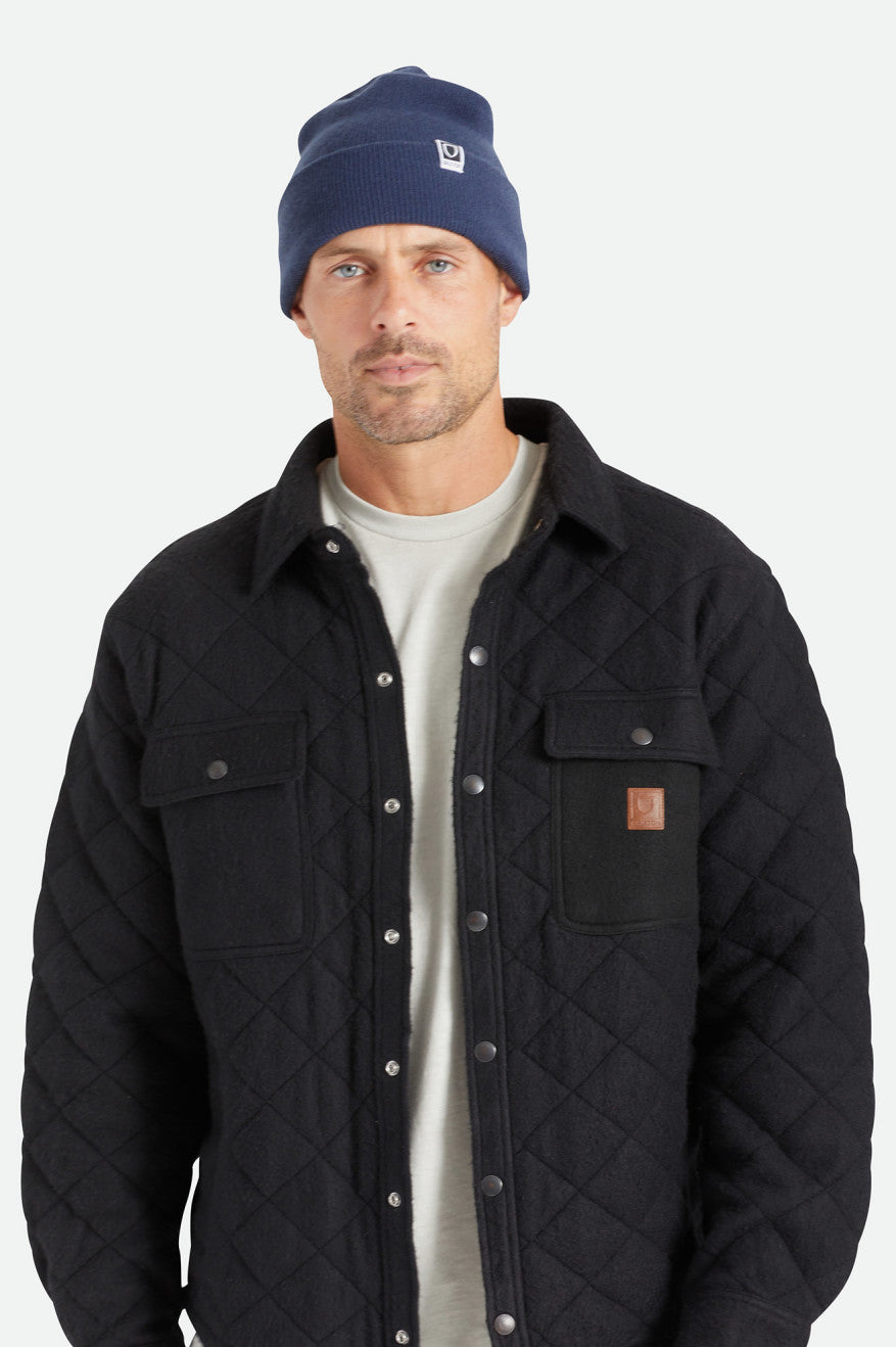 Navy Brixton Harbor Beta Watch Cap Men's Beanie | 239605QXC