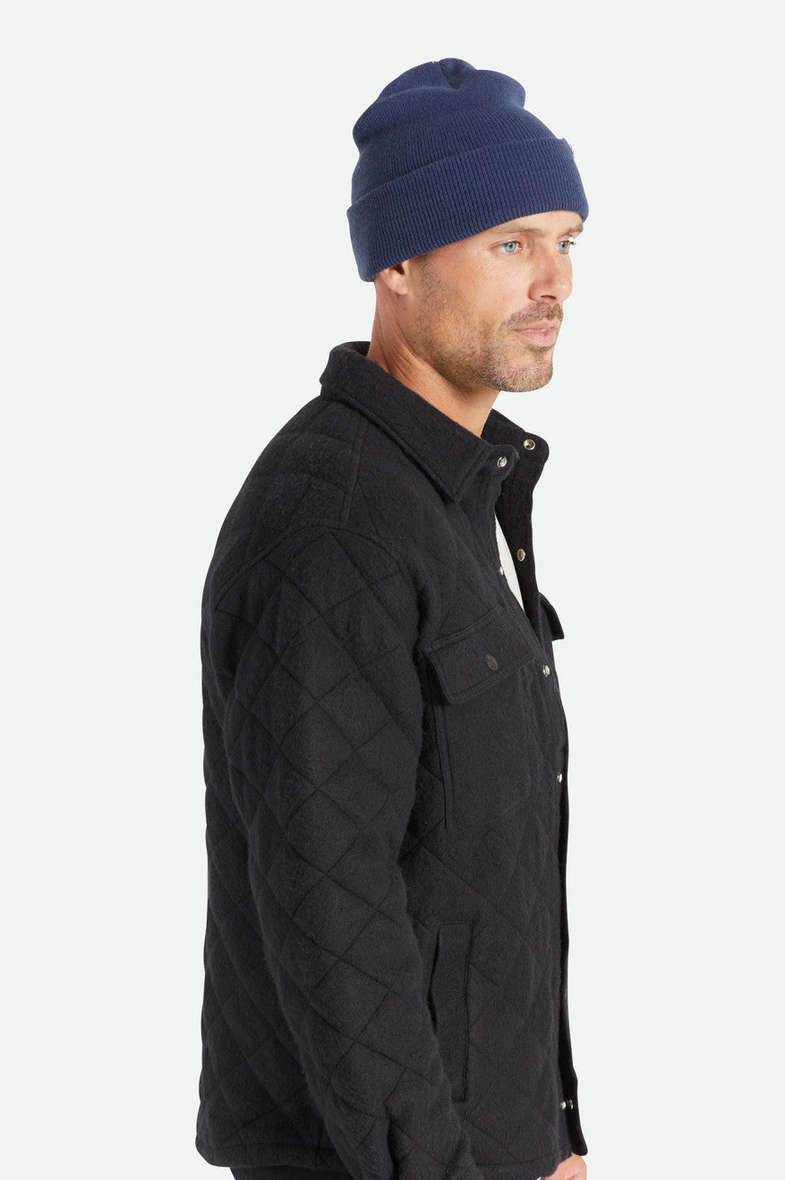 Navy Brixton Harbor Beta Watch Cap Men's Beanie | 239605QXC