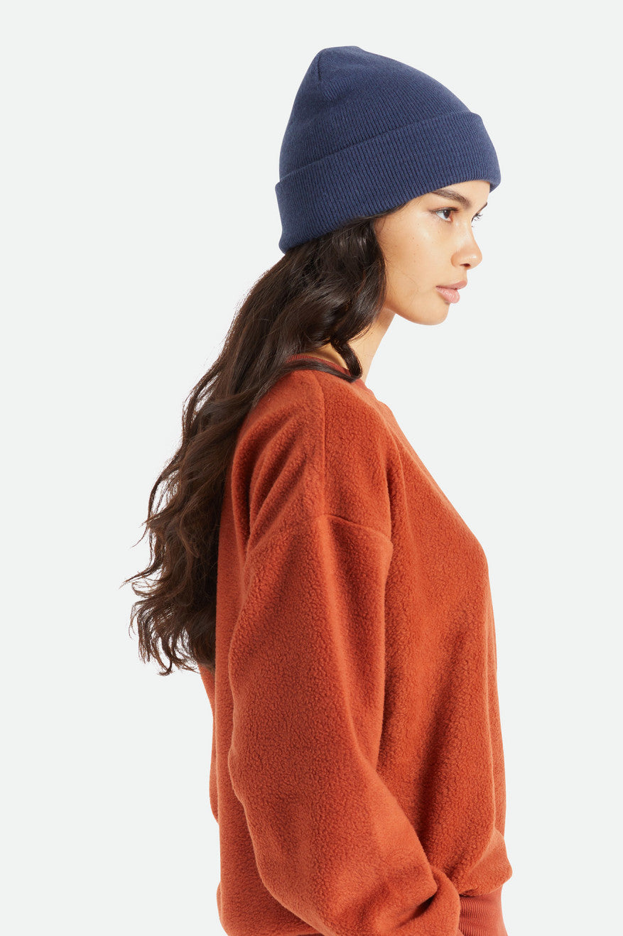 Navy Brixton Harbor Beta Watch Cap Women's Beanie | 129574EQR