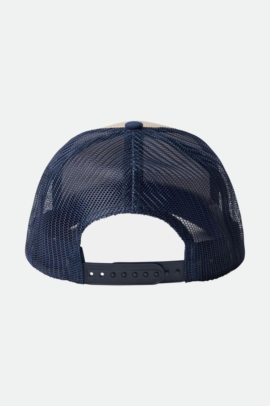 Navy Brixton Rival Stamp NetPlus MP Trucker Hat Men's Caps | 612974PIH