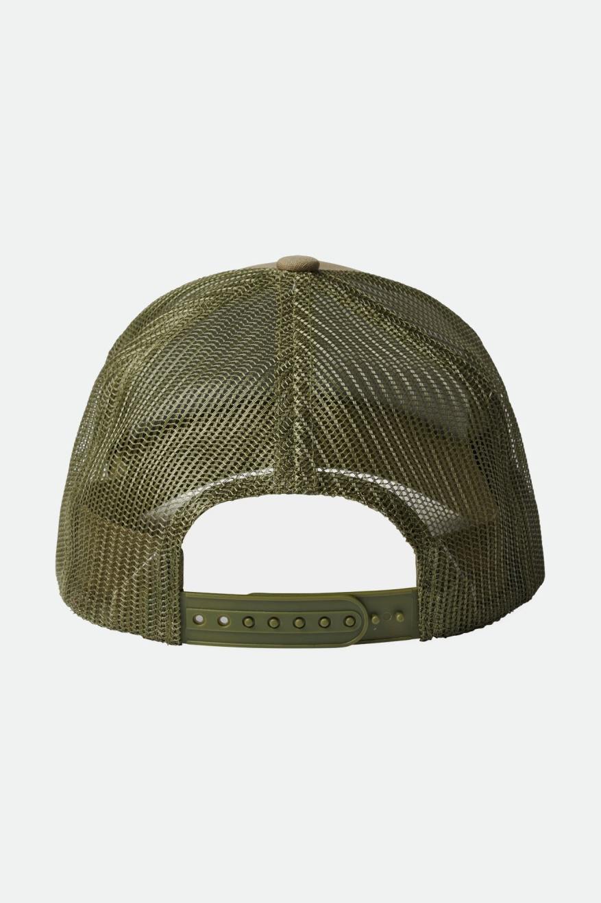 Olive Brixton Alpha Block NetPlus C MP Mesh Cap Men's Caps | 085793SYT