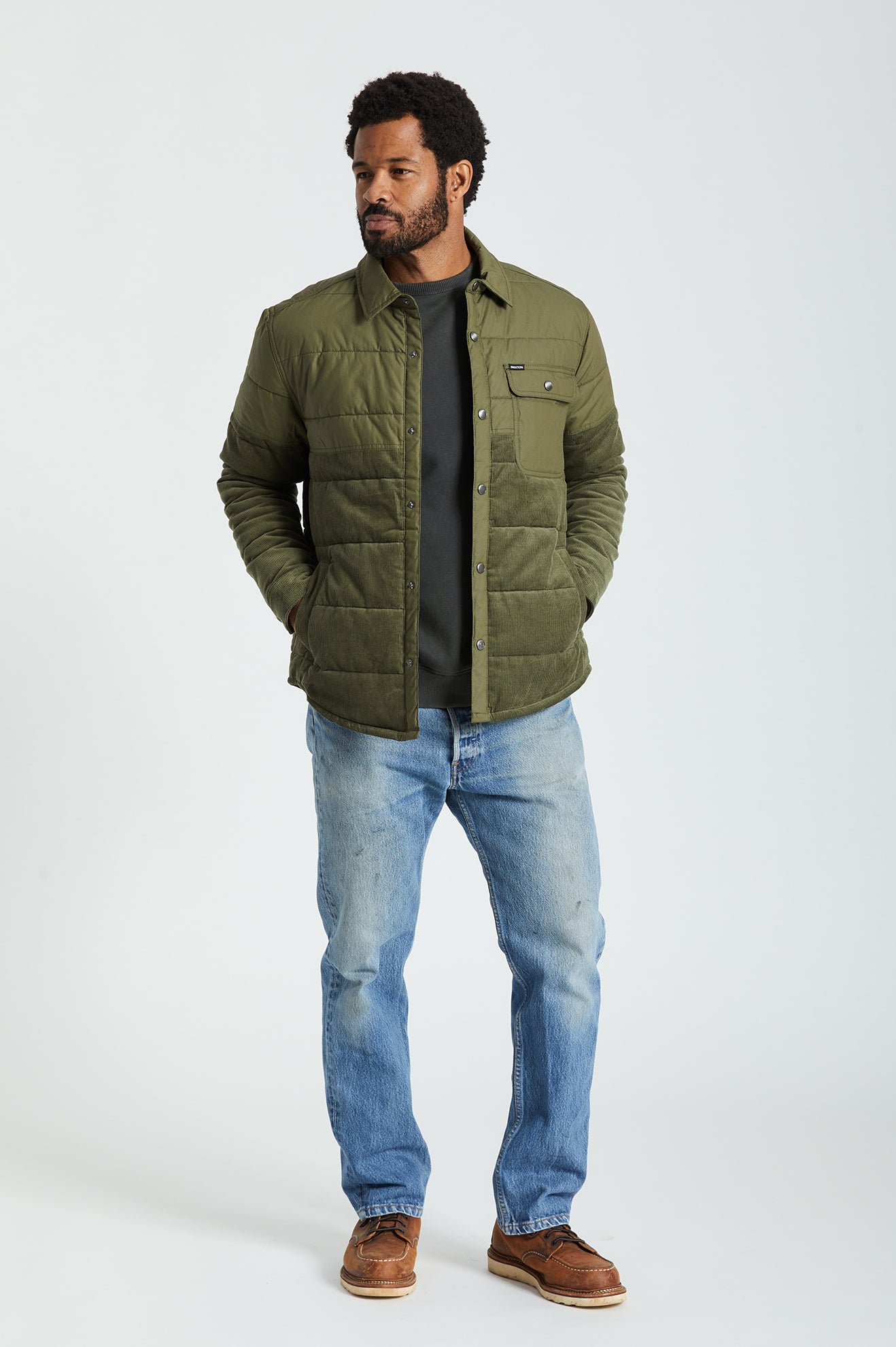 Olive Brixton Cass Men's Jackets | 058642BAJ