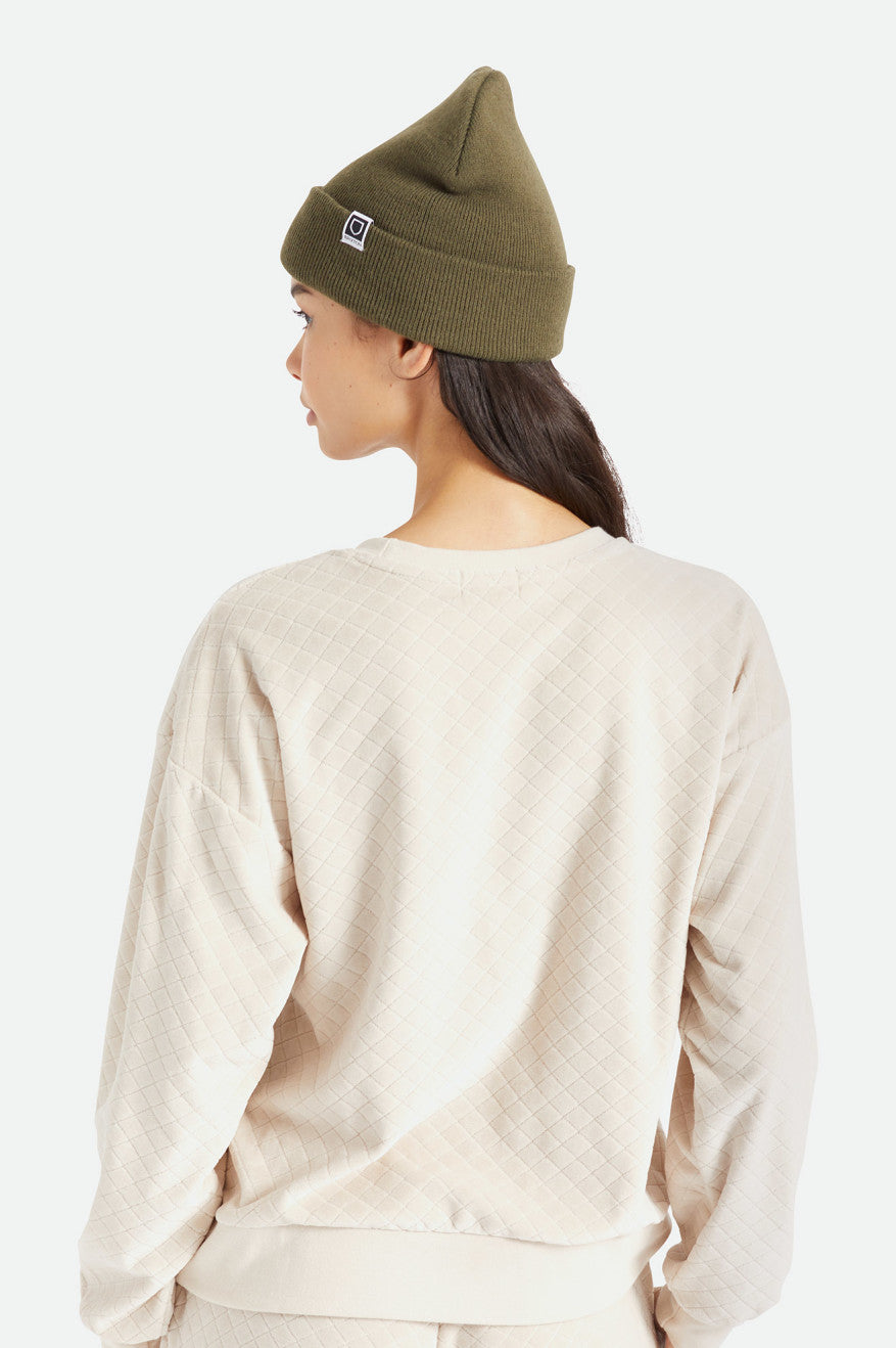 Olive Brixton Harbor Beta Watch Cap Women's Beanie | 627105RCJ