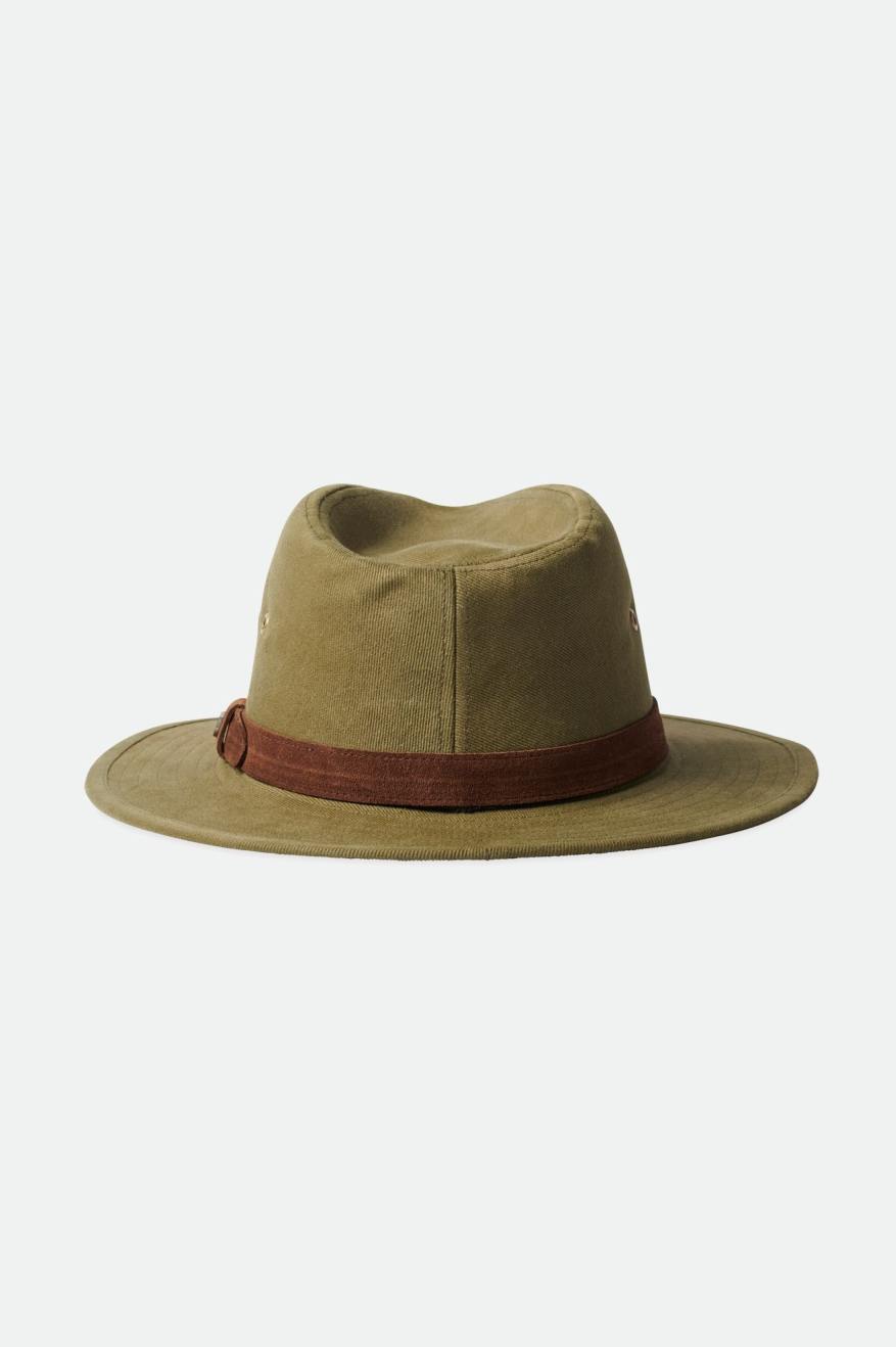 Olive Brixton Messer Utility Adventure Men's Fedoras | 710586VGQ