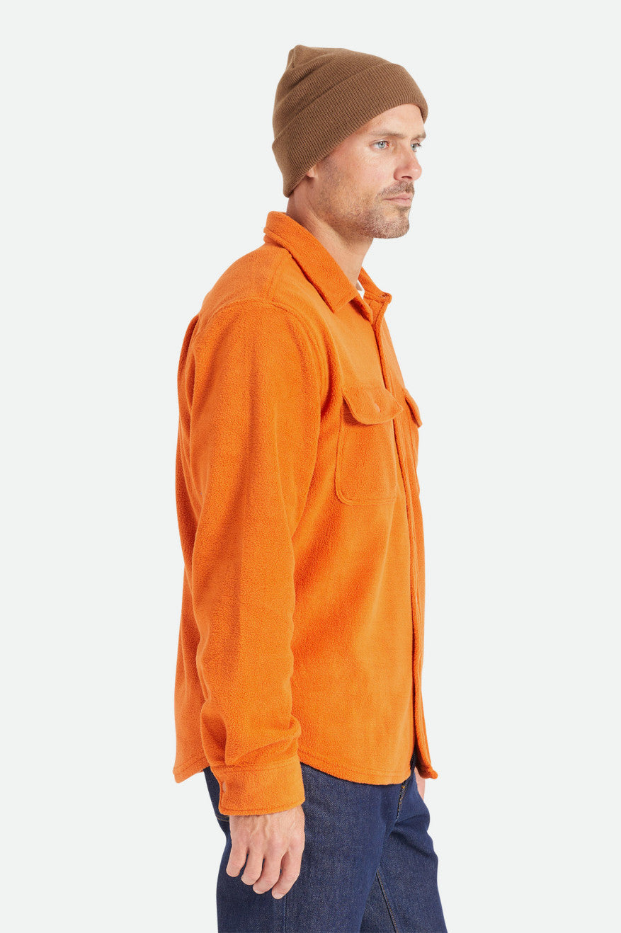 Orange Brixton Bowery L/S Arctic Stretch Fleece Men's Wovens | 621540EJQ