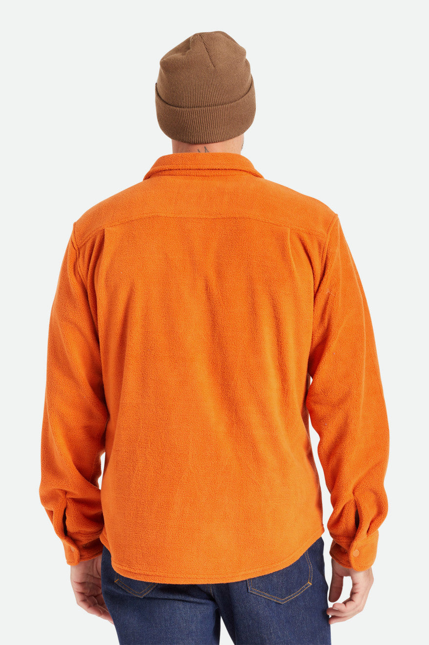 Orange Brixton Bowery L/S Arctic Stretch Fleece Men's Wovens | 621540EJQ