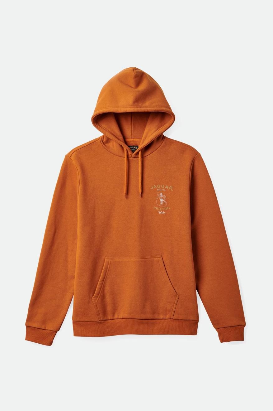 Orange Brixton Fender Jaguar Claws Men's Hoodie | 637018ZGR