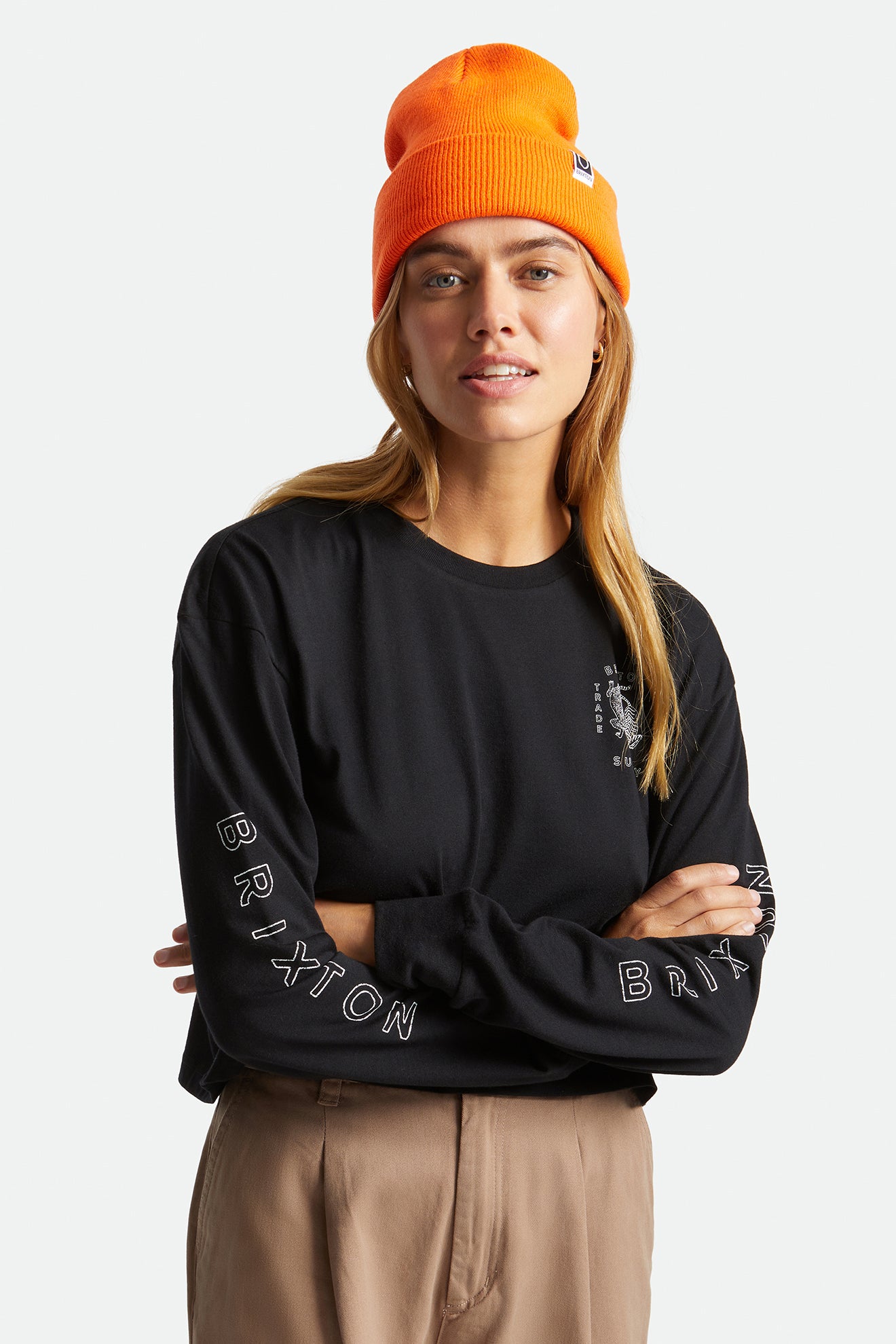 Orange Brixton Harbor Beta Watch Cap Men's Beanie | 832549JRO