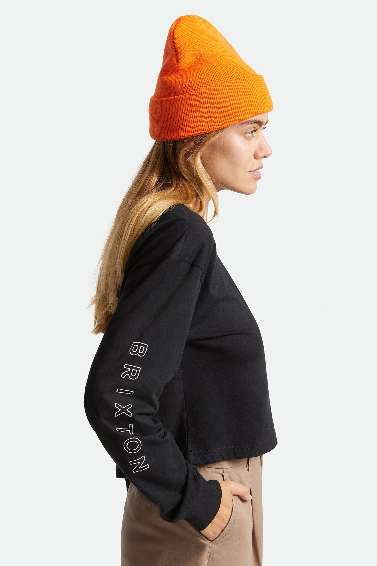 Orange Brixton Harbor Beta Watch Cap Women's Beanie | 532894SVG